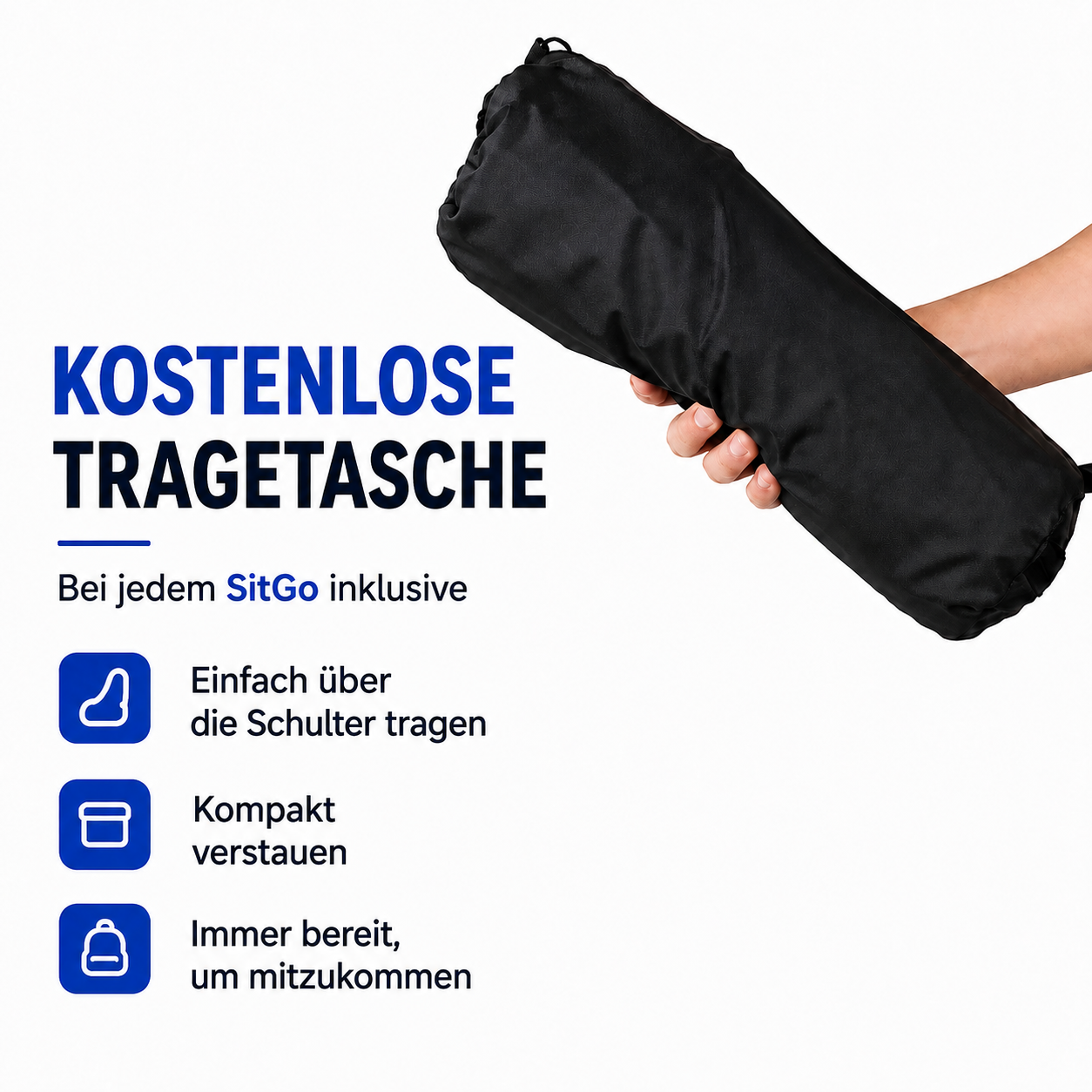 SitGo™ - Überall ein bequemer Sitzplatz
