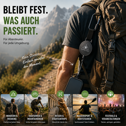 AlpineLock™ - Verhindere Schäden, Verlust und Stress. Dein Handy immer sicher befestigt!