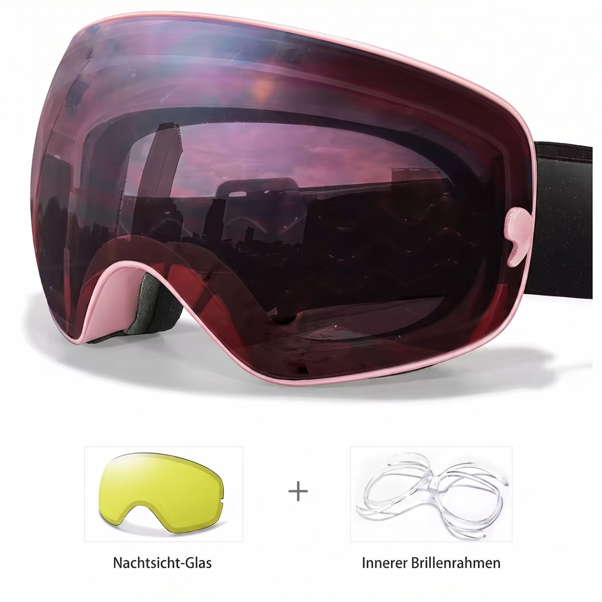 AlpineSight Pro - Skibrille (auch geeignet für Brillenträger)