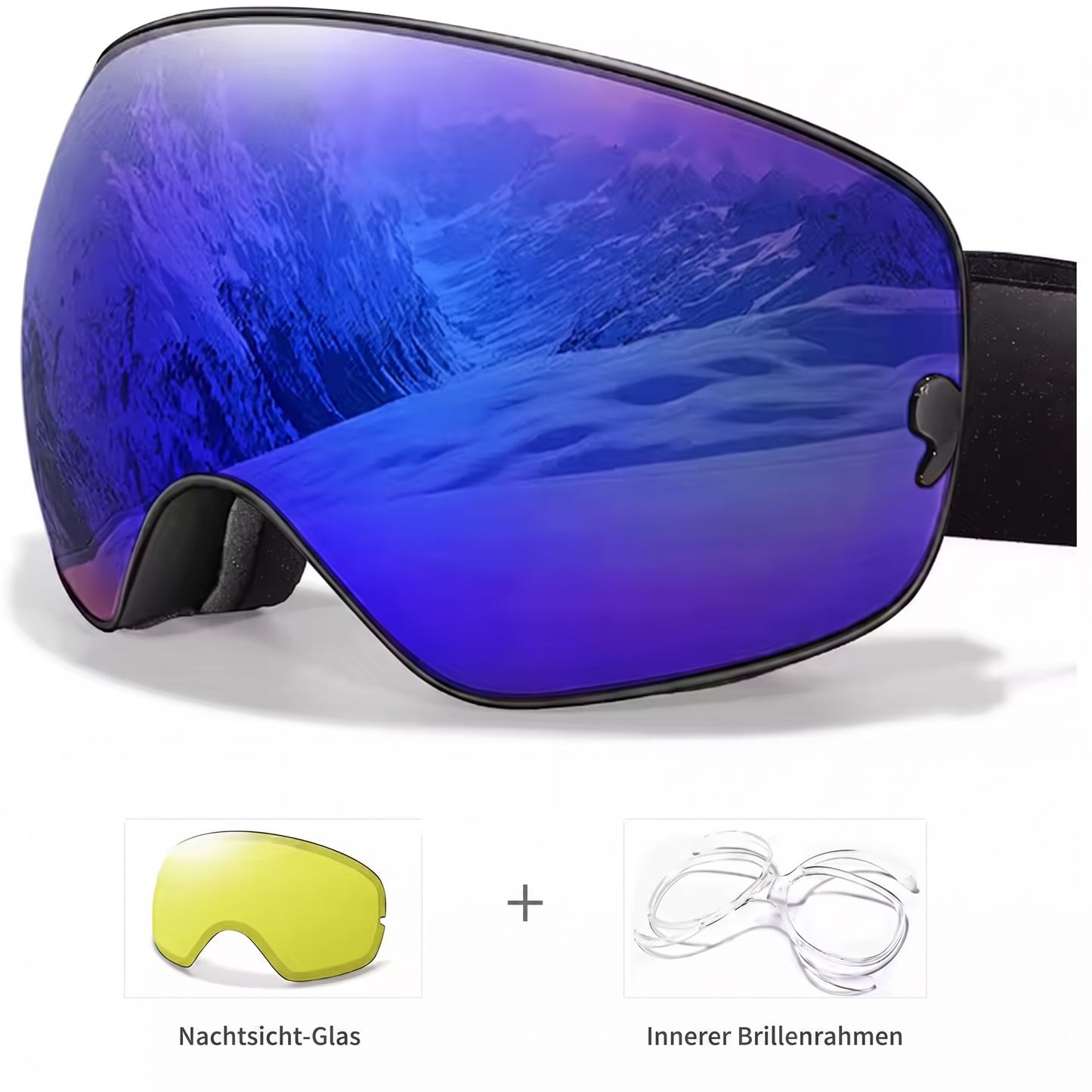 AlpineSight Pro - Skibrille (auch geeignet für Brillenträger)