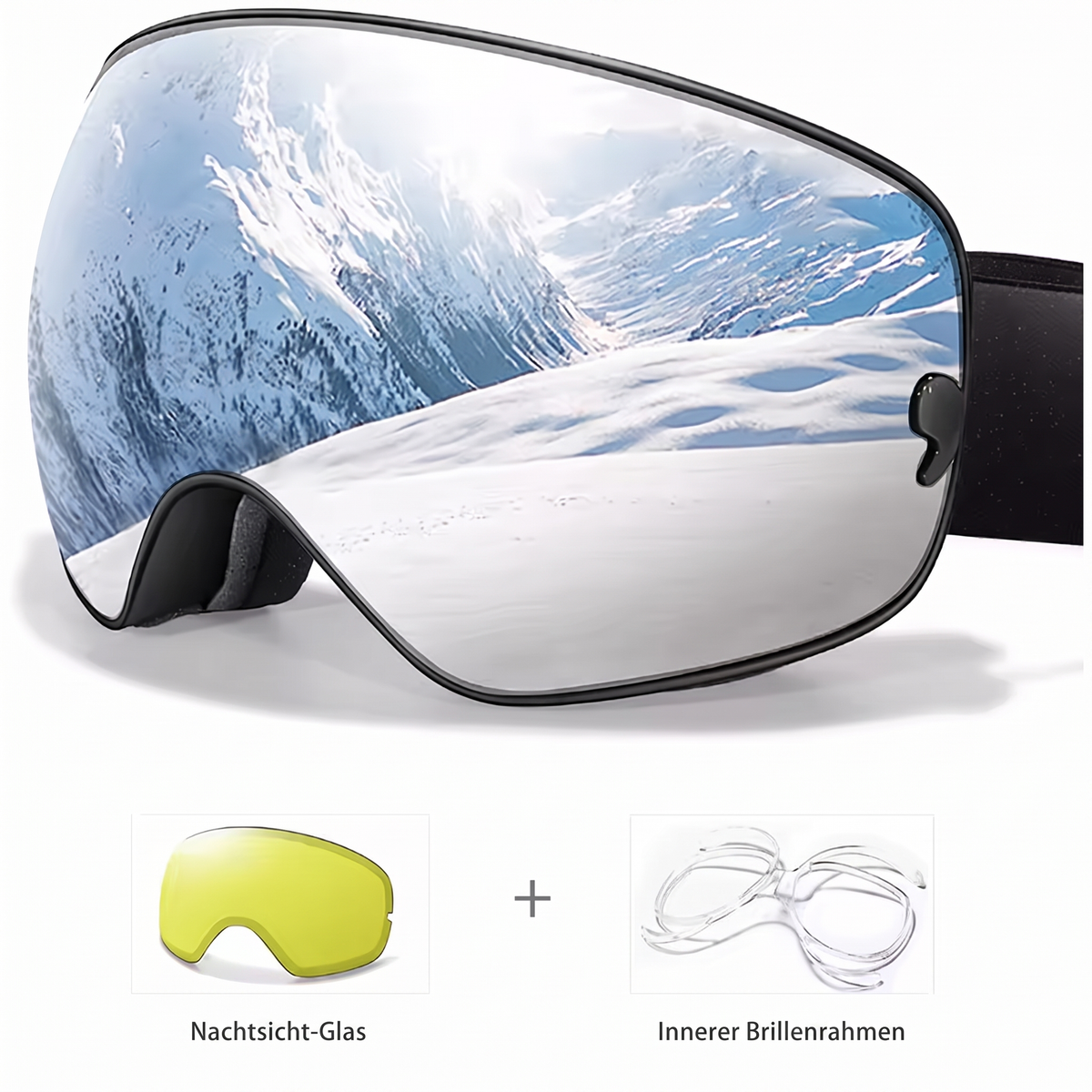 AlpineSight Pro - Skibrille (auch geeignet für Brillenträger)
