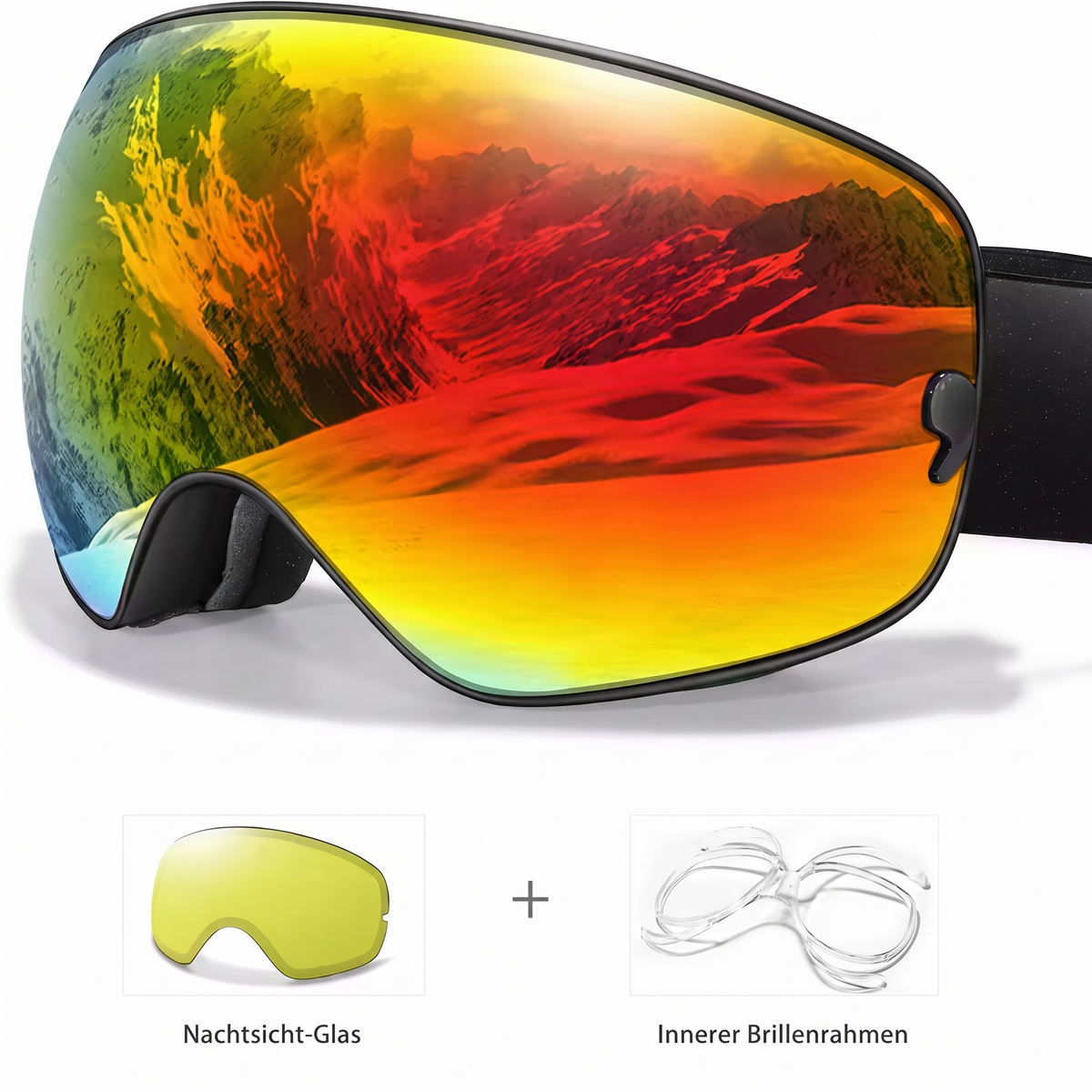 AlpineSight Pro - Skibrille (auch geeignet für Brillenträger)