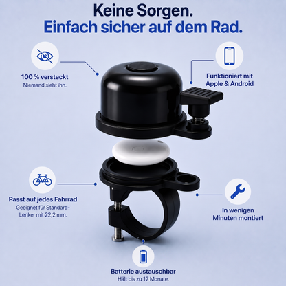 BikeKeeper™ (inkl. TagMini) - Verborgener Fahrradschutz in einer Fahrradklingel