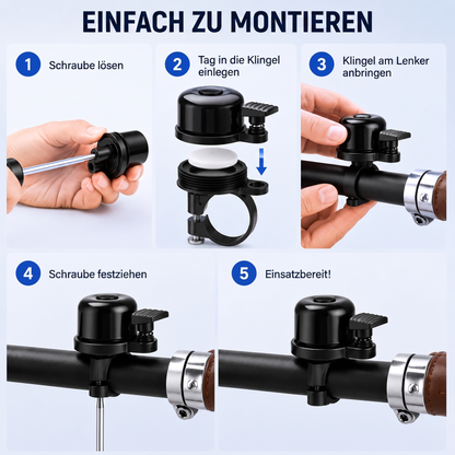 BikeKeeper™ (inkl. TagMini) - Verborgener Fahrradschutz in einer Fahrradklingel