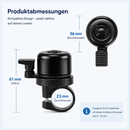 BikeKeeper™ (inkl. TagMini) - Verborgener Fahrradschutz in einer Fahrradklingel