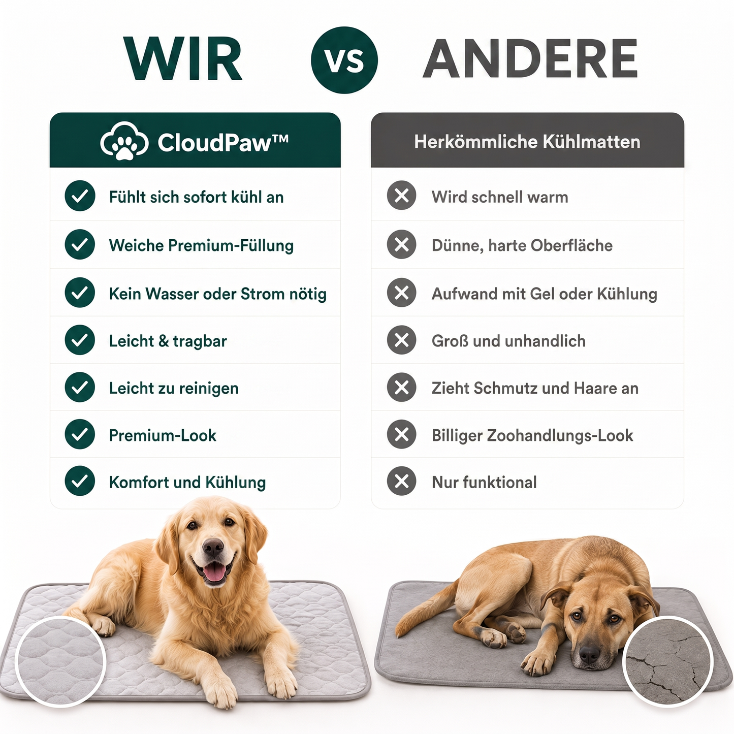CloudPaw™ — Der kühlende Ruheplatz, den Hunde von selbst aufsuchen