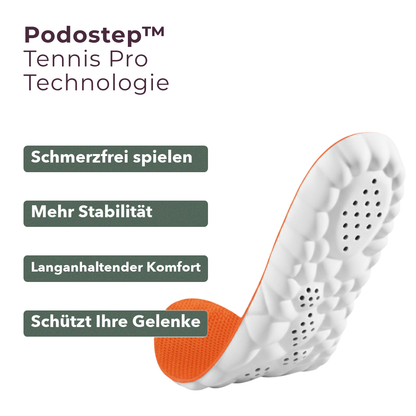 PodoStep Tennis Pro™ – Maximaler Grip, Stabilität & Explosivität auf dem Platz