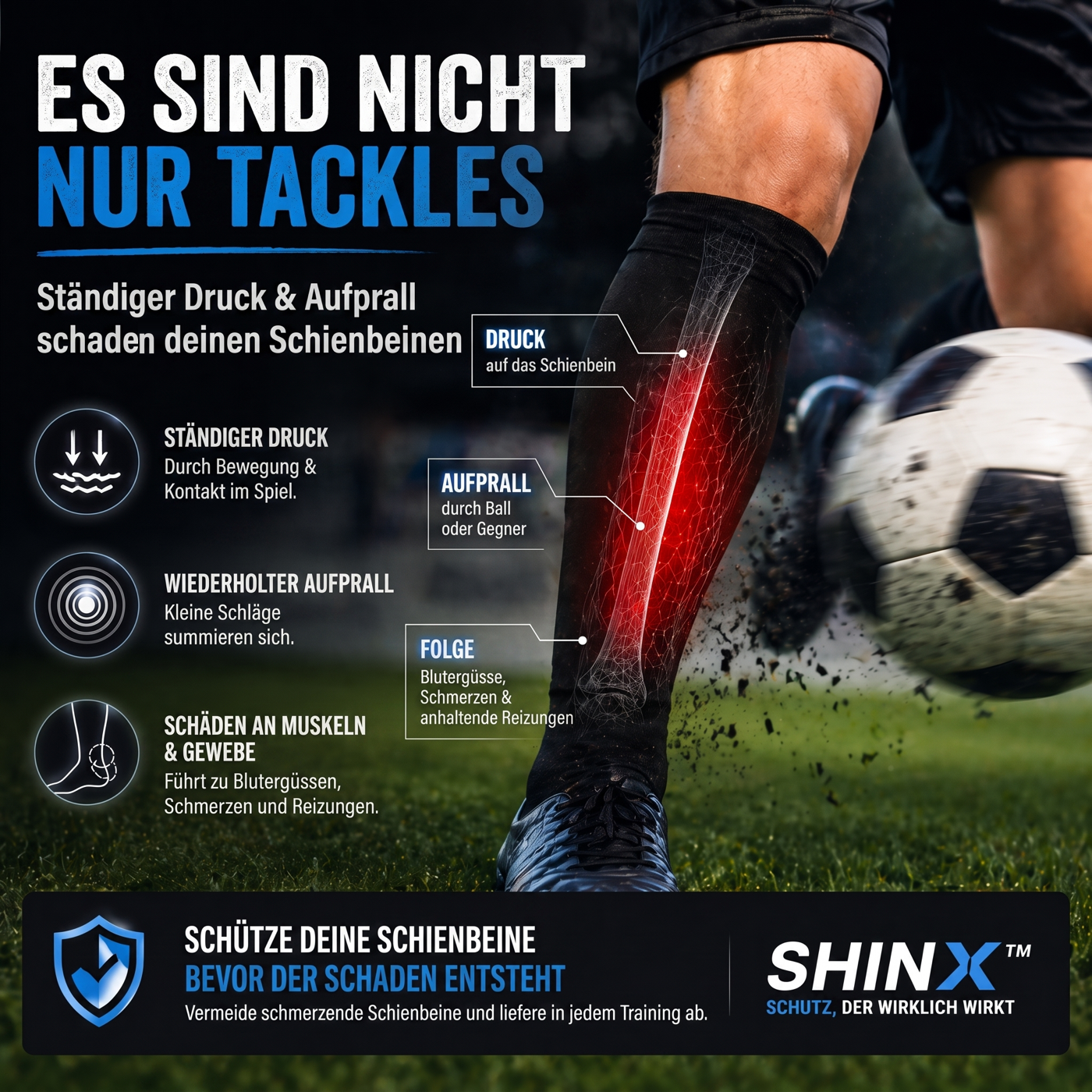 ShinX™ Performance – Verhindert Schmerzhafte Schienbeine Beim Sport