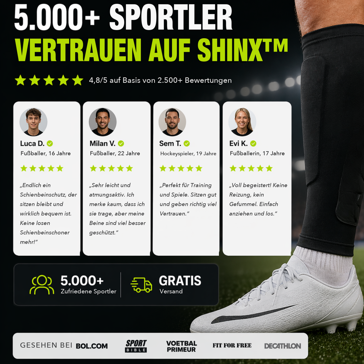ShinX™ Performance – Verhindert Schmerzhafte Schienbeine Beim Sport