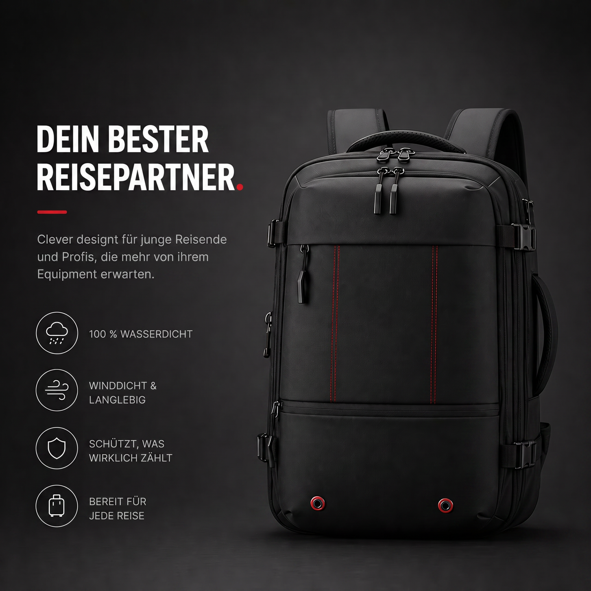 Carry On™ Vakuum-Rucksack - 2x mehr mitnehmen ohne zusätzliche Gepäckgebühren.