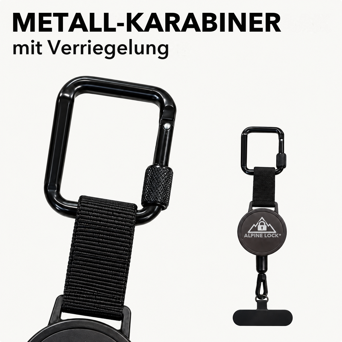 Metall-Karabiner mit Verriegelung