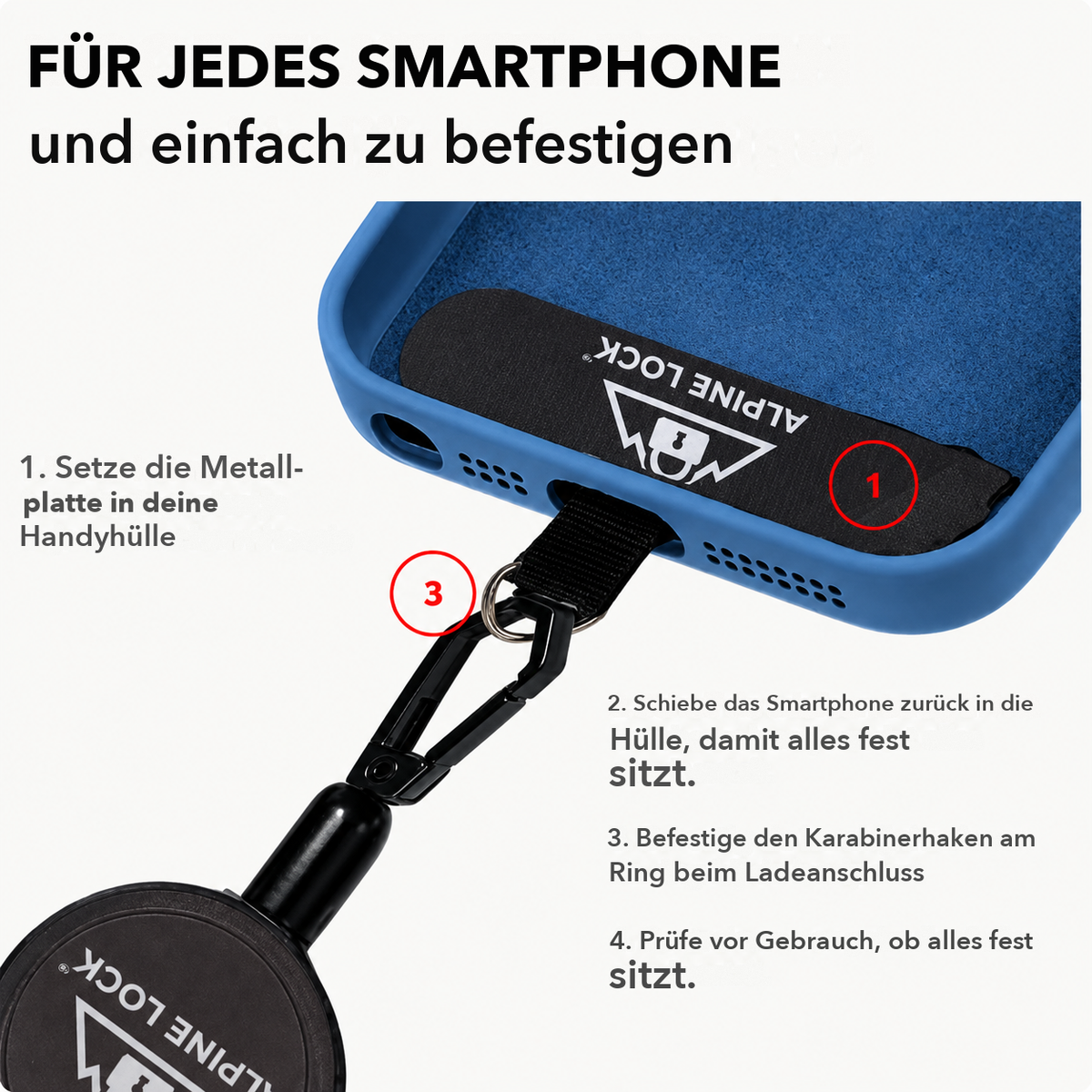 Befestigung in vier Schritten