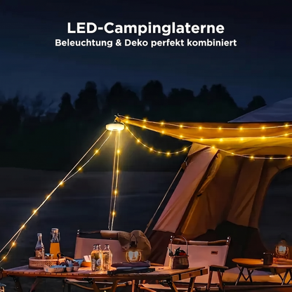Garden & Camp Glow™ Pro - Von dunklem Lager zu gemütlichem Outdoor-Platz in Sekunden
