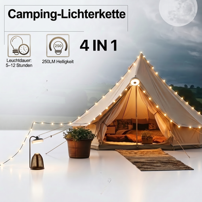 Garden & Camp Glow™ Pro - Von dunklem Lager zu gemütlichem Outdoor-Platz in Sekunden