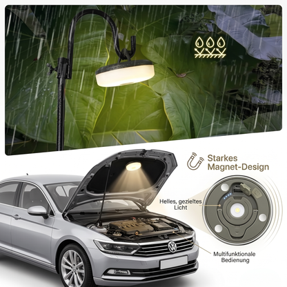 Garden & Camp Glow™ Pro - Von dunklem Lager zu gemütlichem Outdoor-Platz in Sekunden