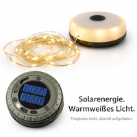 Warmweiß (USB + Solarenergie Aufladbar)