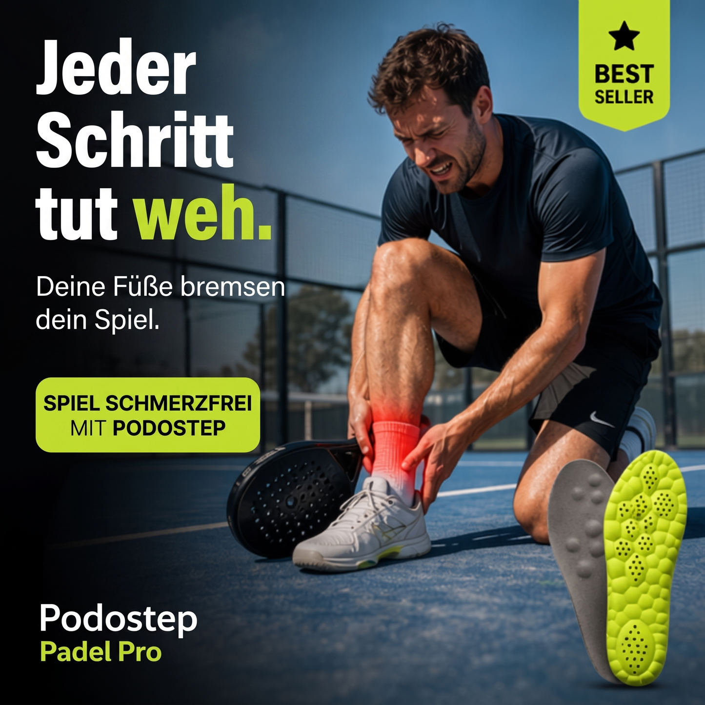 Podostep™ Padel Pro - Länger Und Schmerzfrei Auf Dem Platz