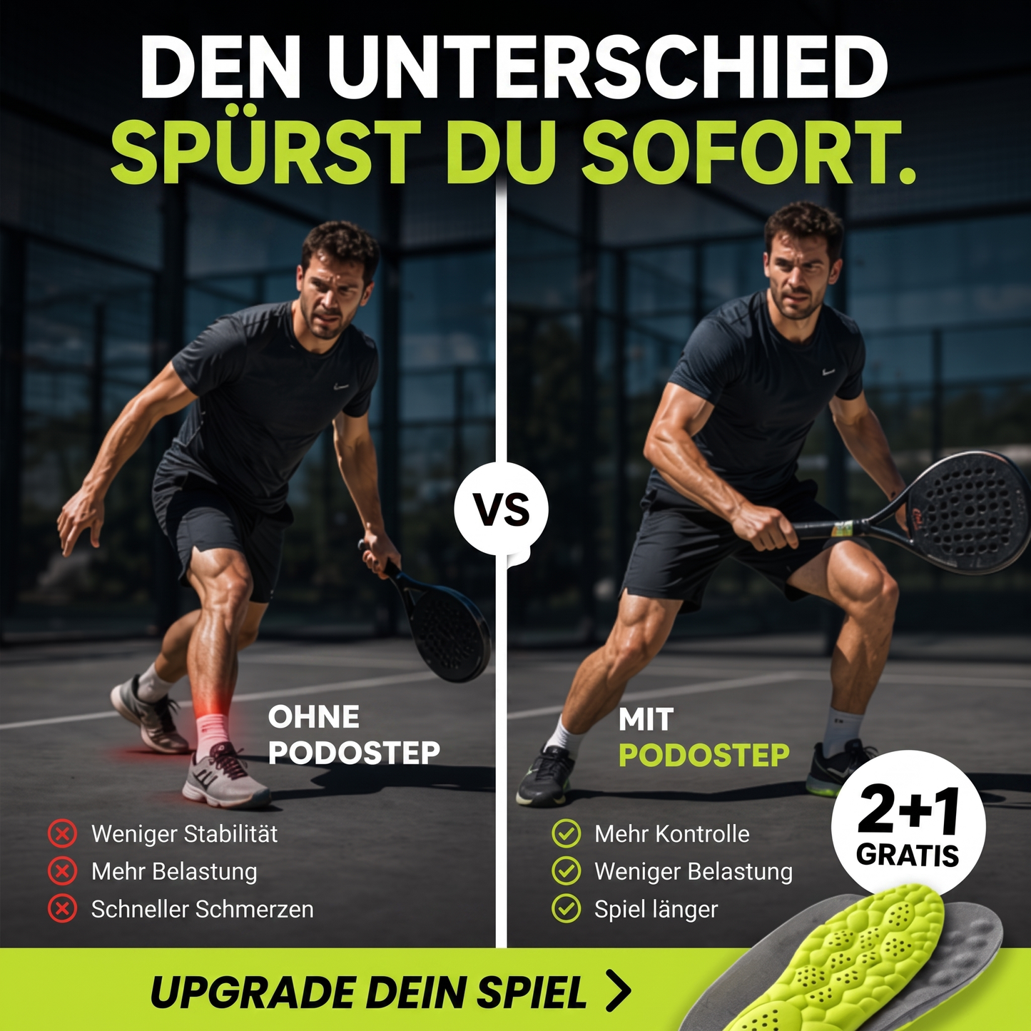 Podostep™ Padel Pro - Länger Und Schmerzfrei Auf Dem Platz