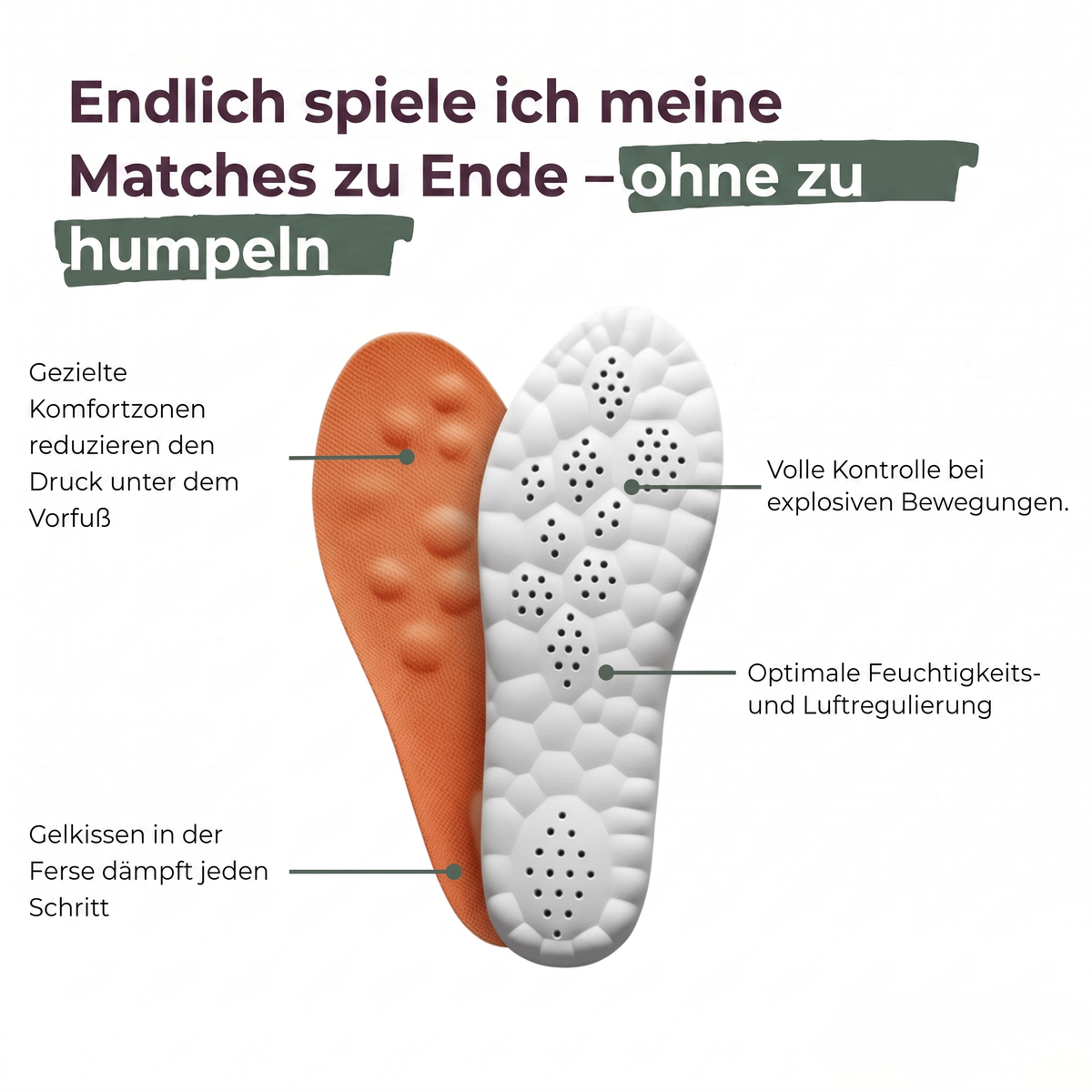 PodoStep Tennis Pro™ – Maximaler Grip, Stabilität & Explosivität auf dem Platz
