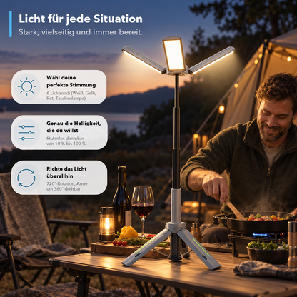 PowerGlow Pro Camp - Campinglampe und Powerbank in einem