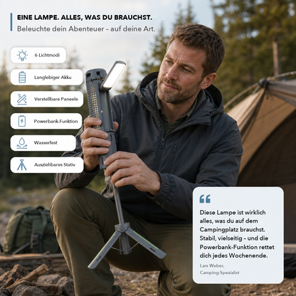 PowerGlow Pro Camp - Campinglampe und Powerbank in einem