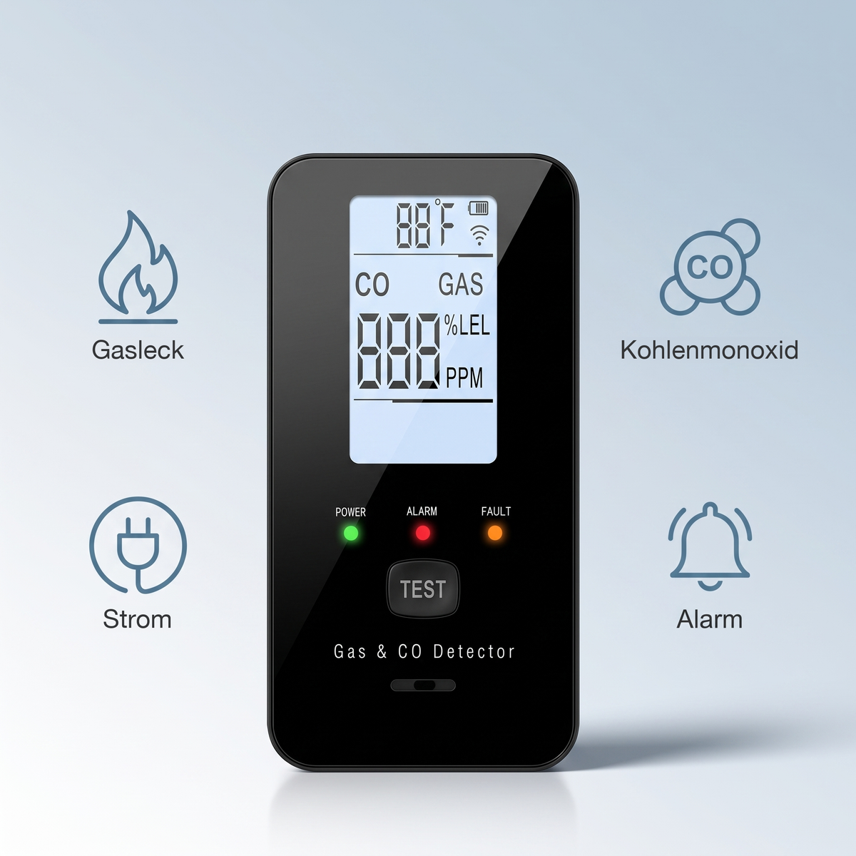 PureAlert 4-in-1 Gasmelder Funktionen