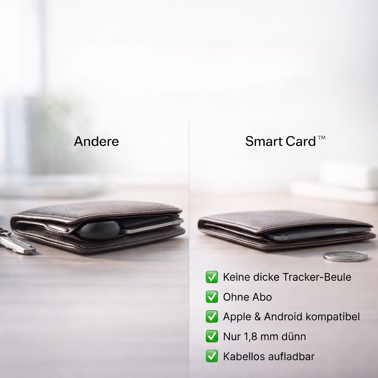 Smart Card™ - Ultradünne Smart Tracking Card (Ohne Abonnement & 1,8mm)