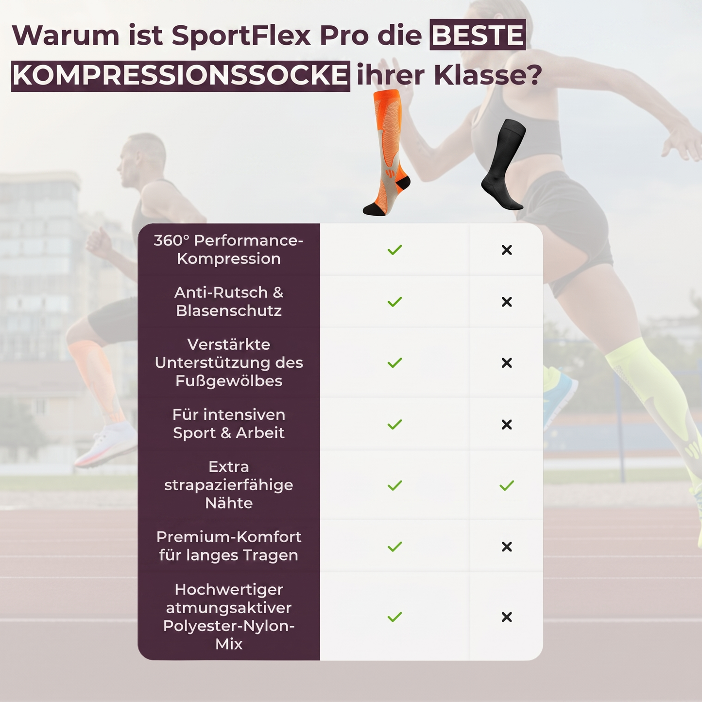 SportFlex Pro Athletic Kompressionssocken