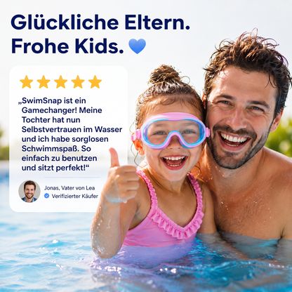 SwimSnap™ - Die Schwimmbrille, die Kinder selbst aufsetzen.